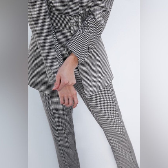 🦋🦋 Bloggers Favorite 🦋🦋 Zara Houndstooth Pants Size M - Picture 11 of 15